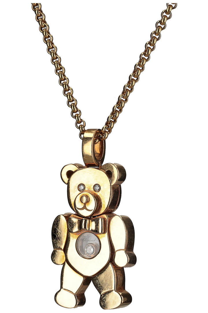 CHOPARD Happy Diamond Teddy Pendant Necklace Gold