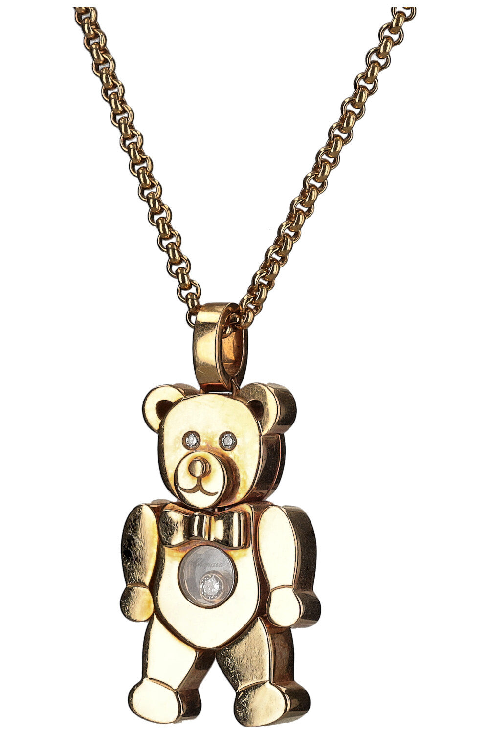 CHOPARD Happy Diamond Teddy Pendant Necklace Gold