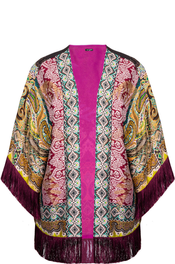 ETRO Cardigan Fringes Paisley Multicolor