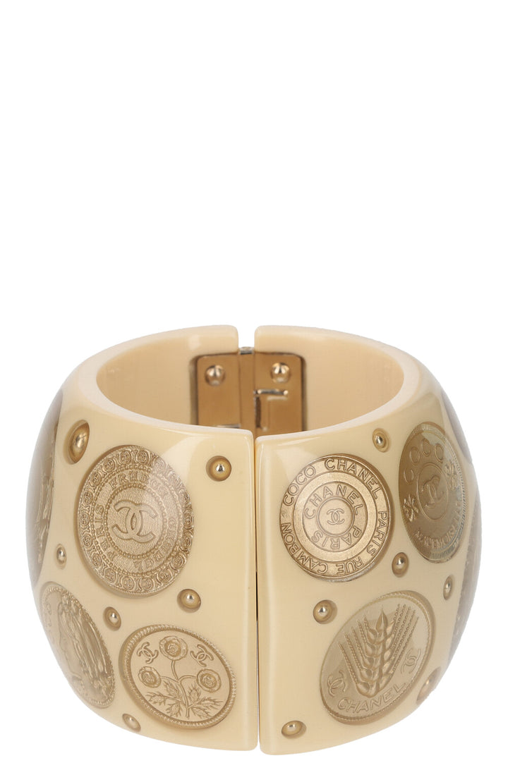 CHANEL Resin Cuff Symbol Coins 09 Printemps