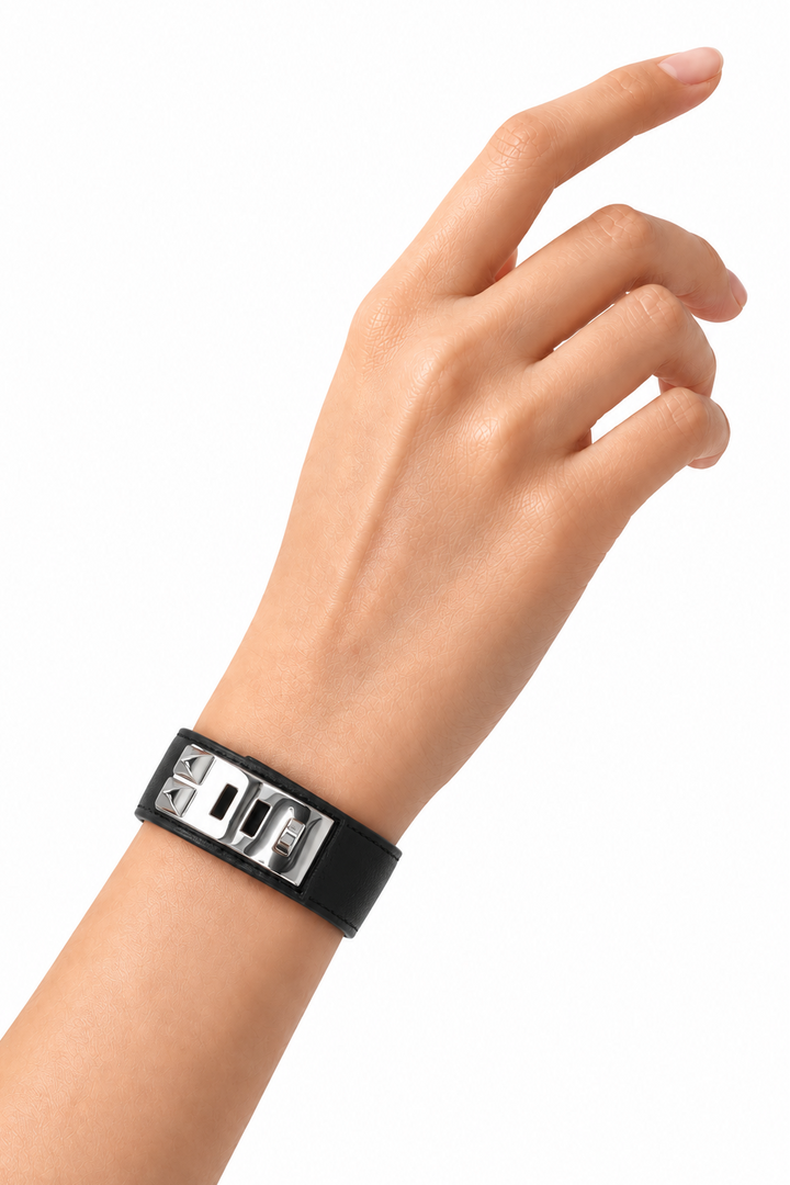 HERMÈS Collier De Chien 24 Epsom Leather Black