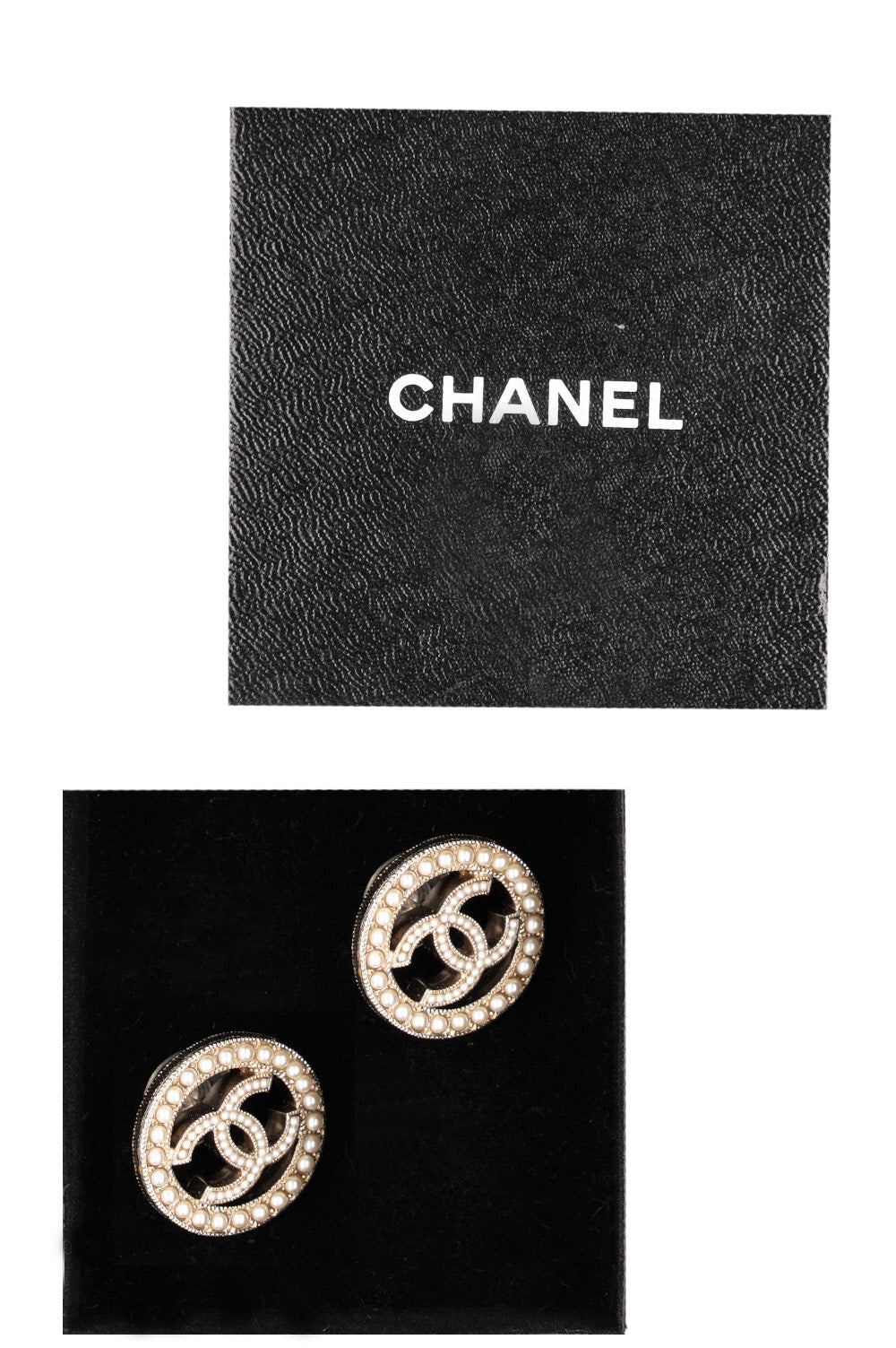 CHANEL CC Earrings Pearls C20