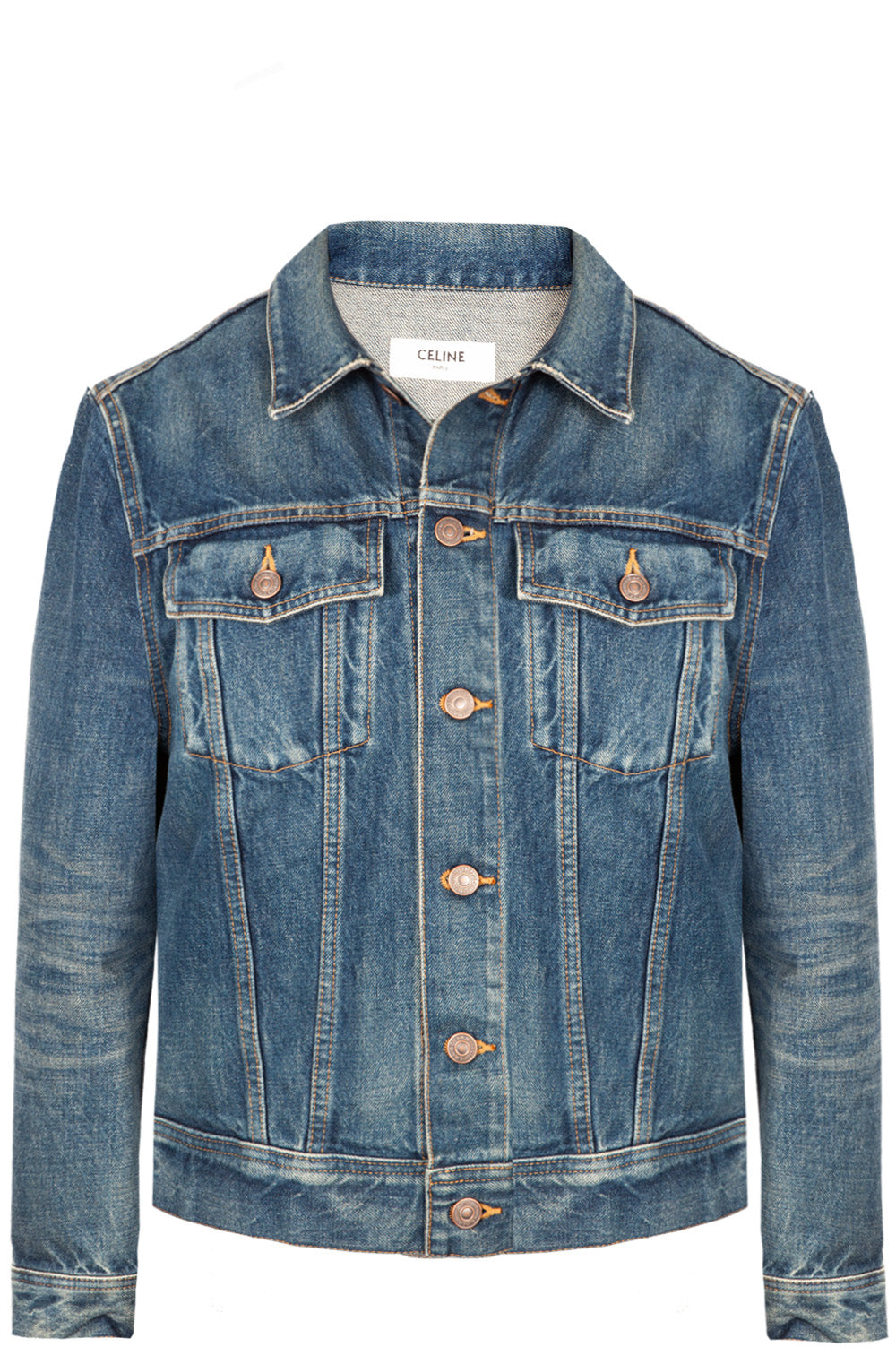 CELINE Men's Denim Logo Jacket