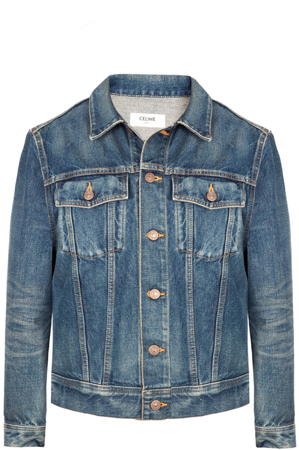 CELINE Veste en jean avec logo pour homme