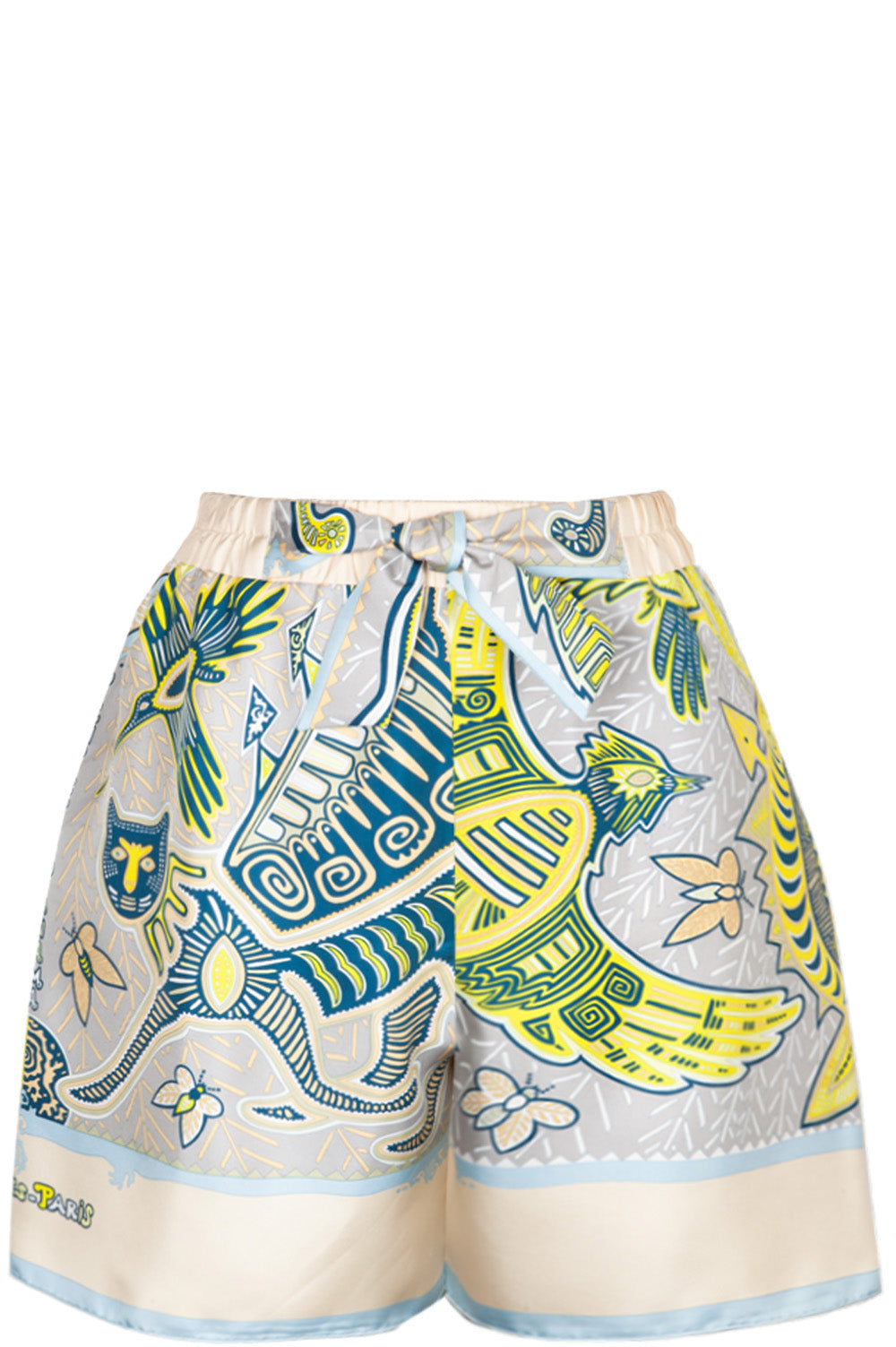 REAWAKE ATELIER Shorts Hermès Carré Silk Peuple de Panama