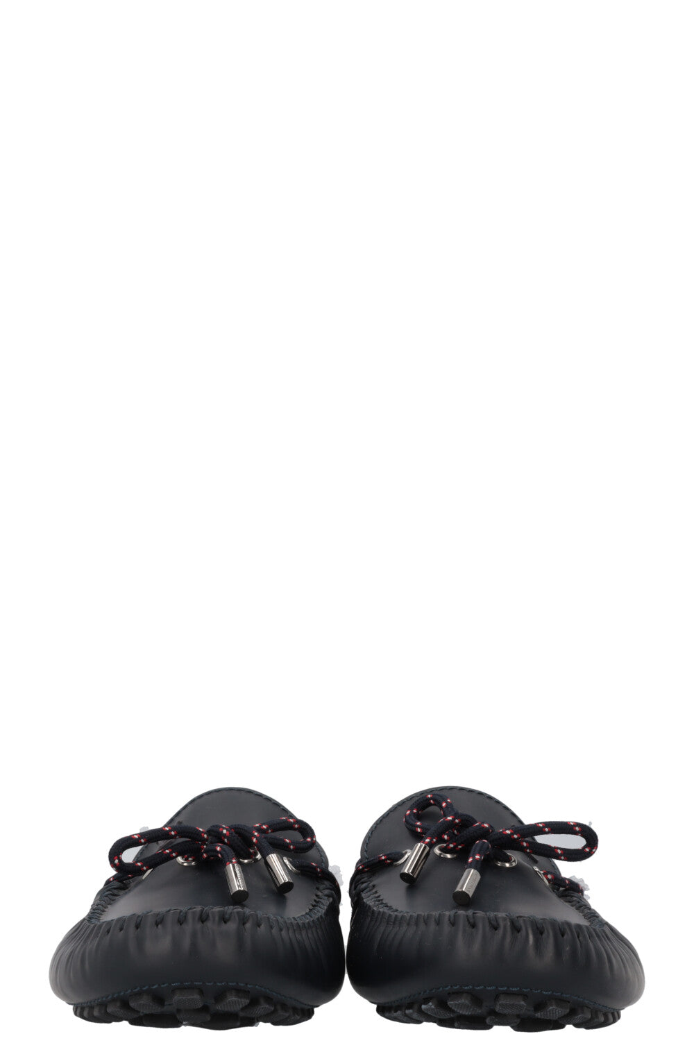 LOUIS VUITTON LV Cord Moccasins Navy Red
