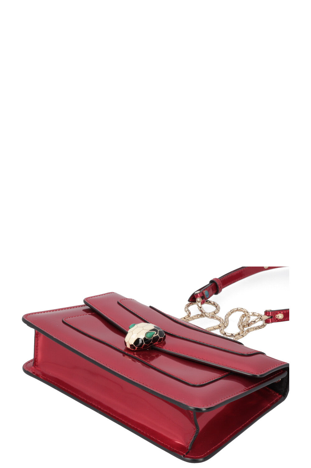 BVLGARI Serpenti Forever Crossbody Bag Patent Red