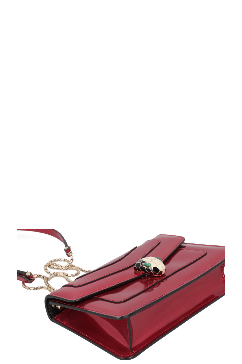 BVLGARI Serpenti Forever Crossbody Bag Patent Red