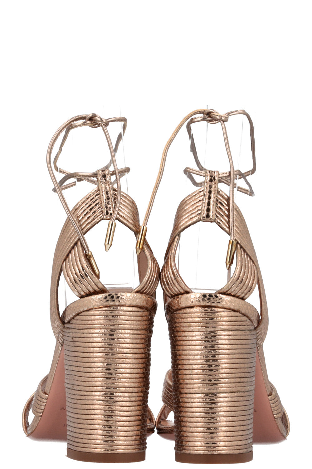 AQUAZZURA Ari 85 Heels Bronze – REAWAKE