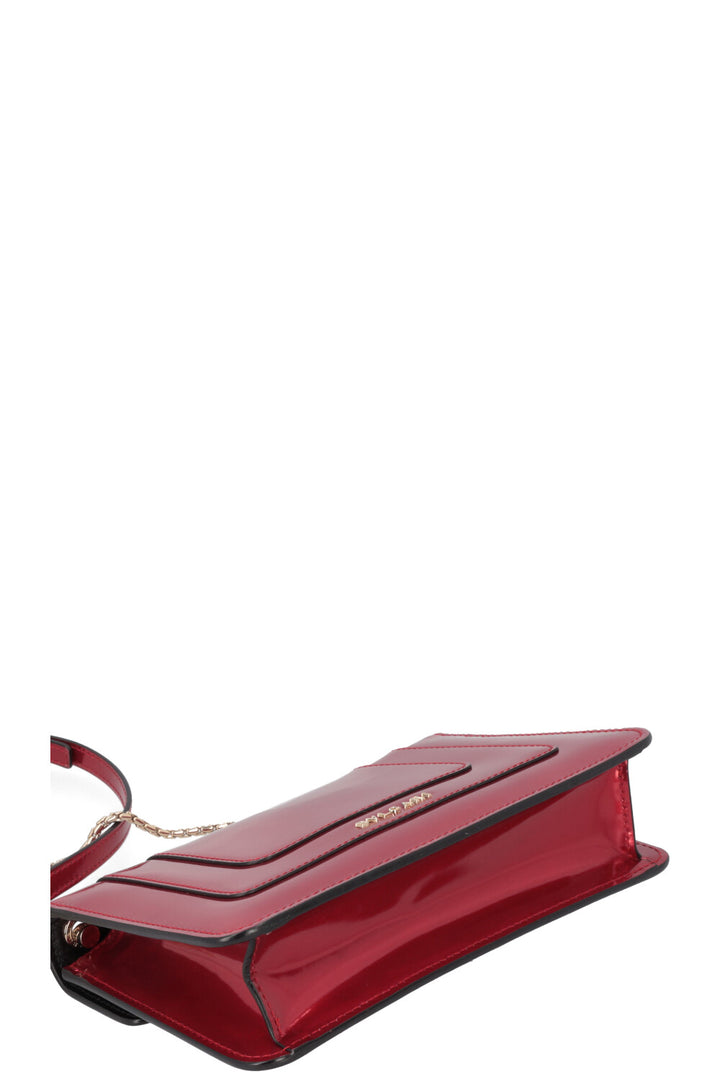 BVLGARI Serpenti Forever Crossbody Bag Patent Red