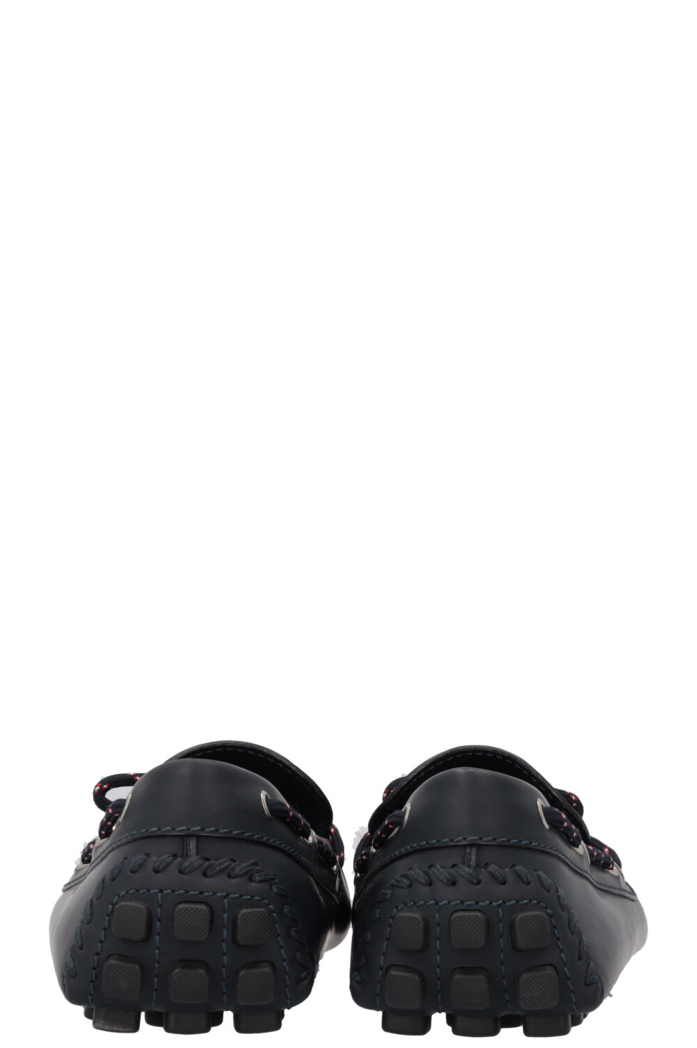 LOUIS VUITTON LV Cord Moccasins Navy Red