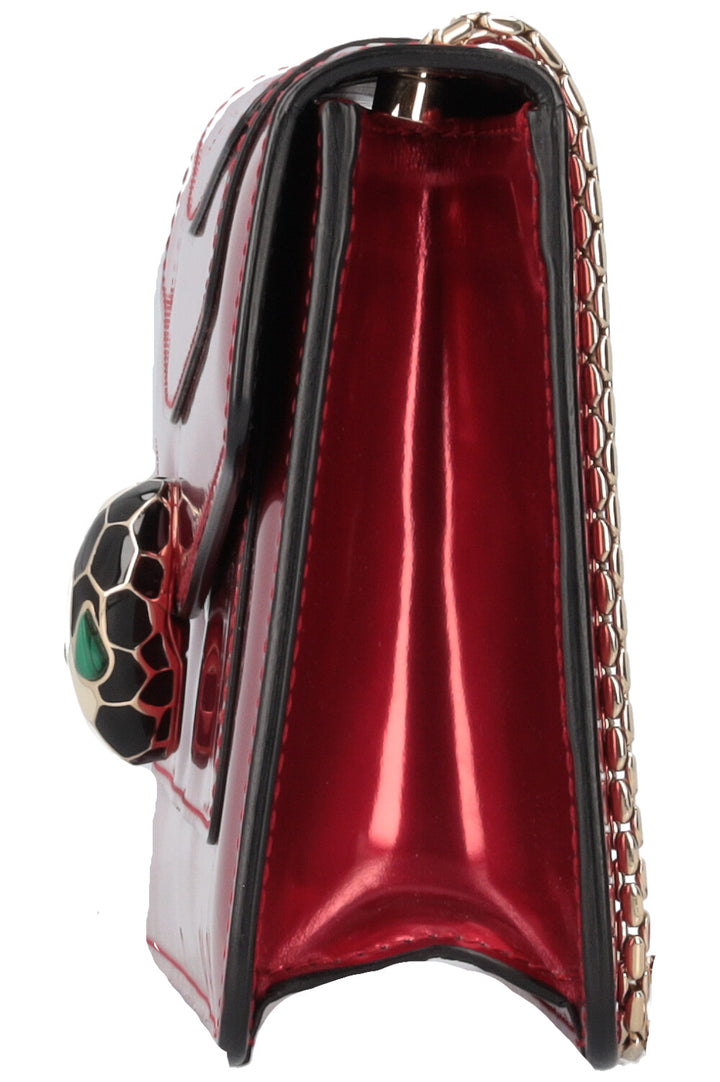 BVLGARI Serpenti Forever Crossbody Bag Patent Red