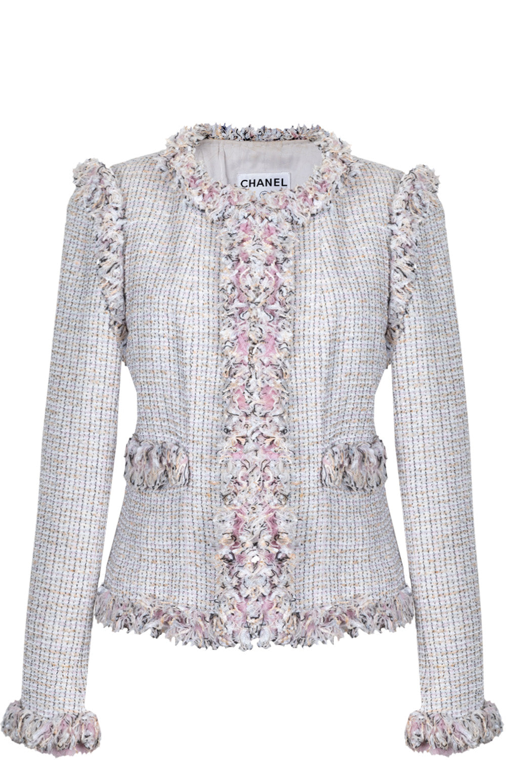 CHANEL 2004 Fringed Tweed Jacket