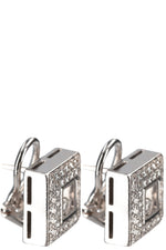 CHOPARD Happy Diamond Square Earring 18k Whitegold