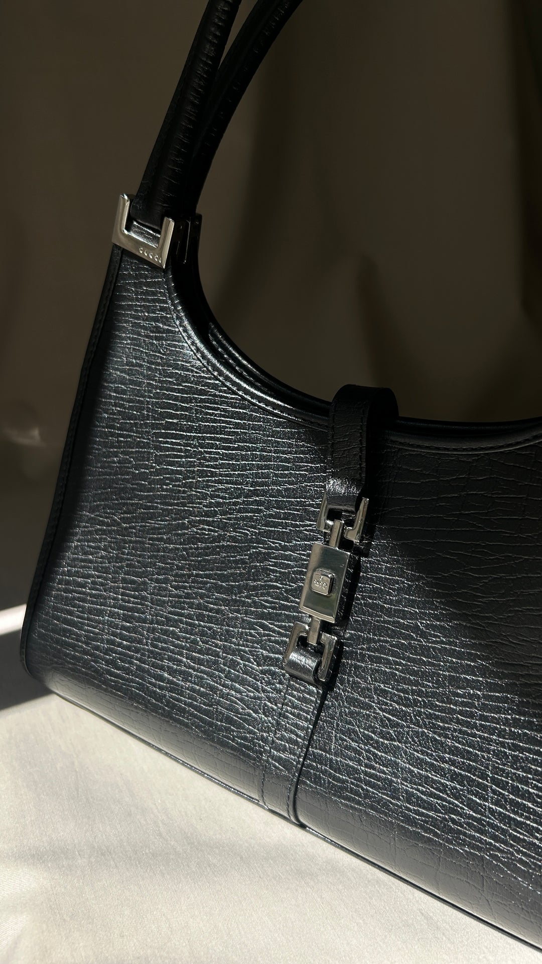 GUCCI Jackie Bag Leather Black
