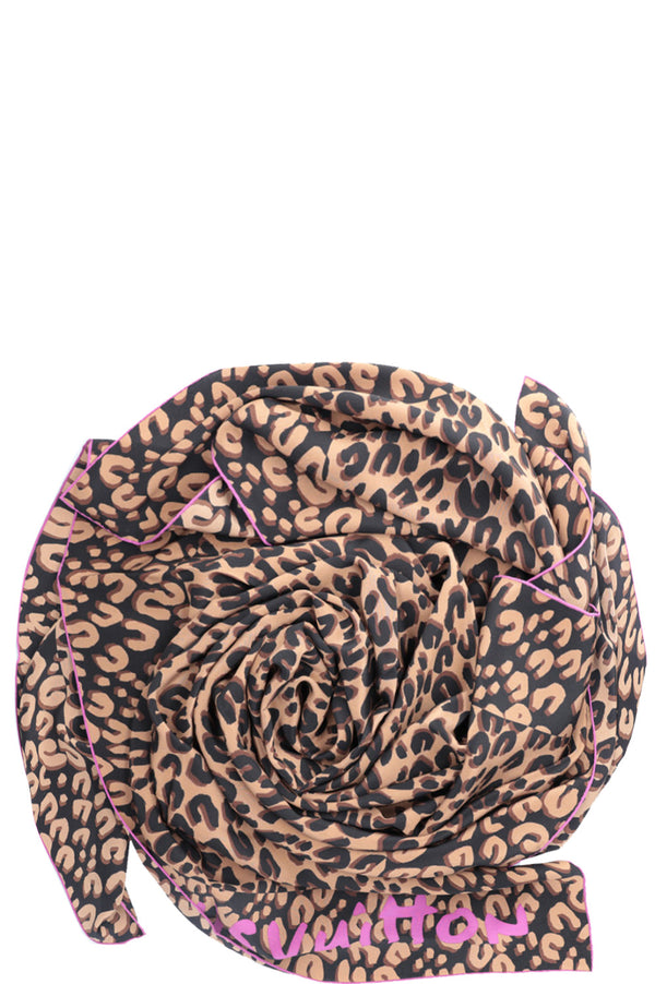 LOUIS VUITTON Stephen Sprouse Scarf Cheetah Silk