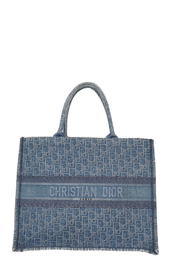 CHRISTIAN DIOR Book Tote Oblique Bleu