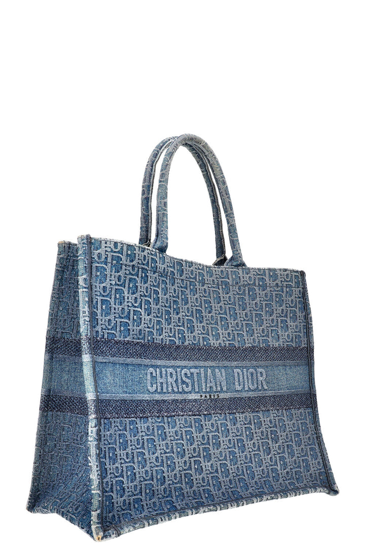 CHRISTIAN DIOR Book Tote Oblique Blue