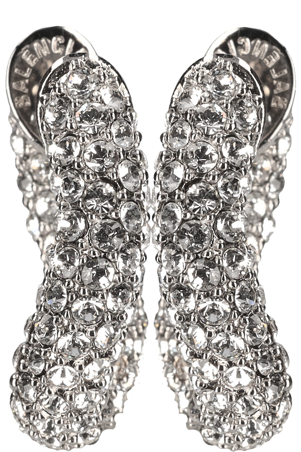 BALENCIAGA Crystal Embellished Loop Earrings