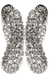 BALENCIAGA Crystal Embellished Loop Earrings