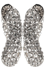 BALENCIAGA Crystal Embellished Loop Earrings