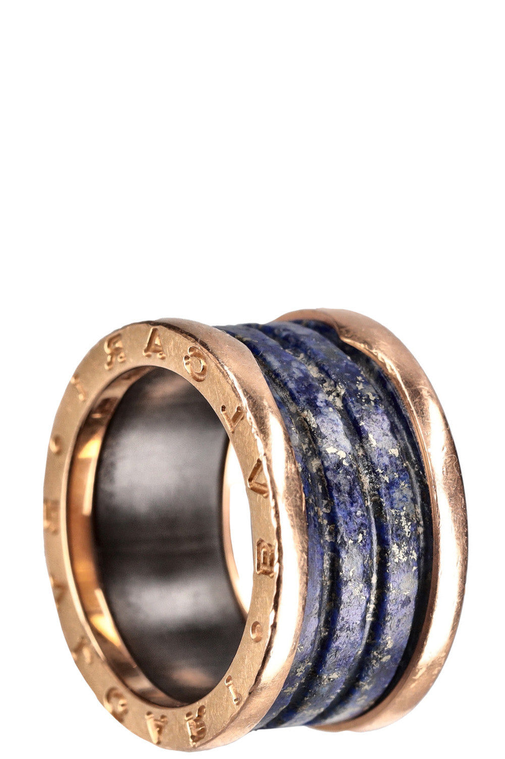 BVLGARI B.Zero1 Three Band Ring Blue Marble