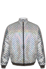 GUCCI Monogram Bomber Jacket Silver