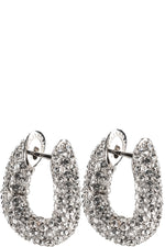 BALENCIAGA Crystal Embellished Loop Earrings