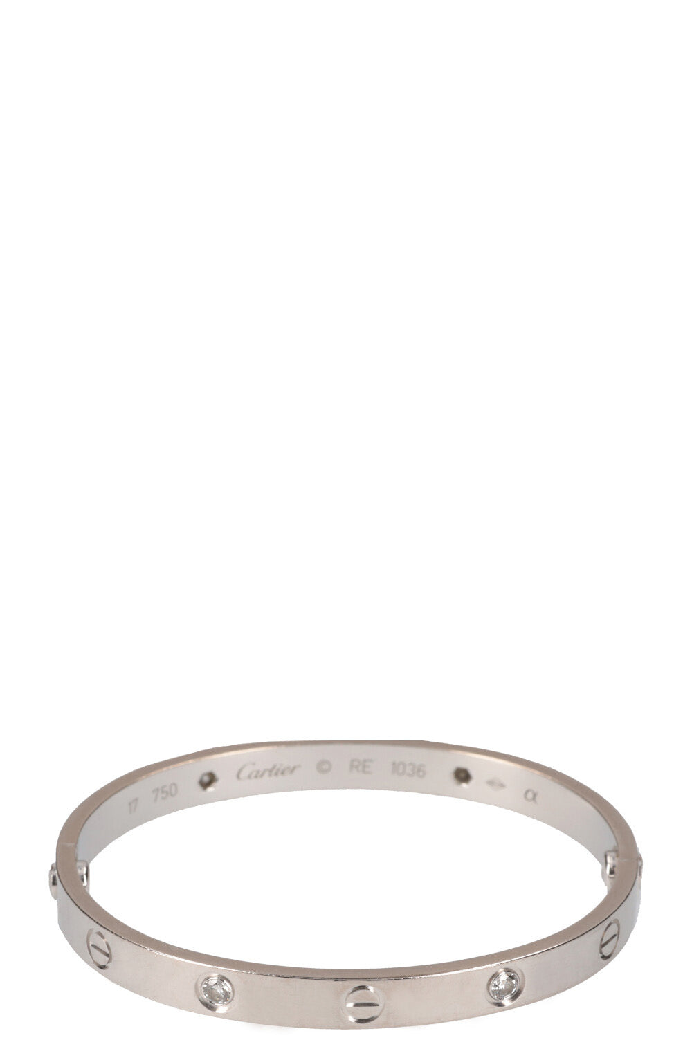 CARTIER Love Bracelet White Gold Diamonds