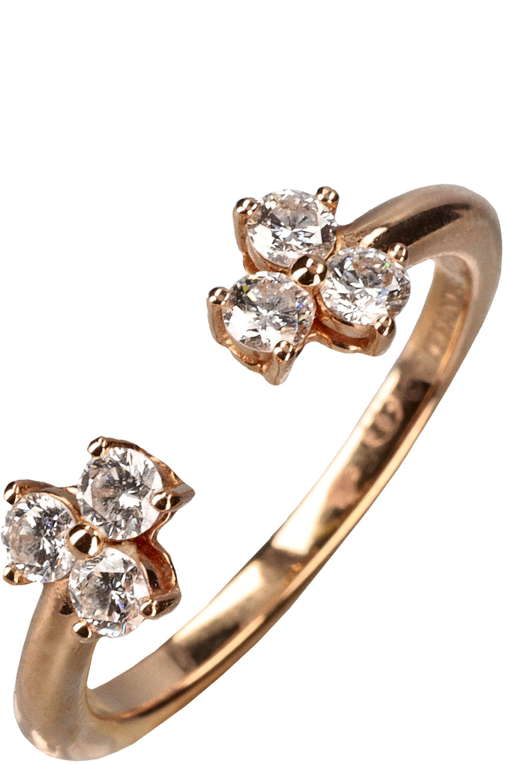 TIFFANY&CO Aria Open Ring Rose Gold Diamonds