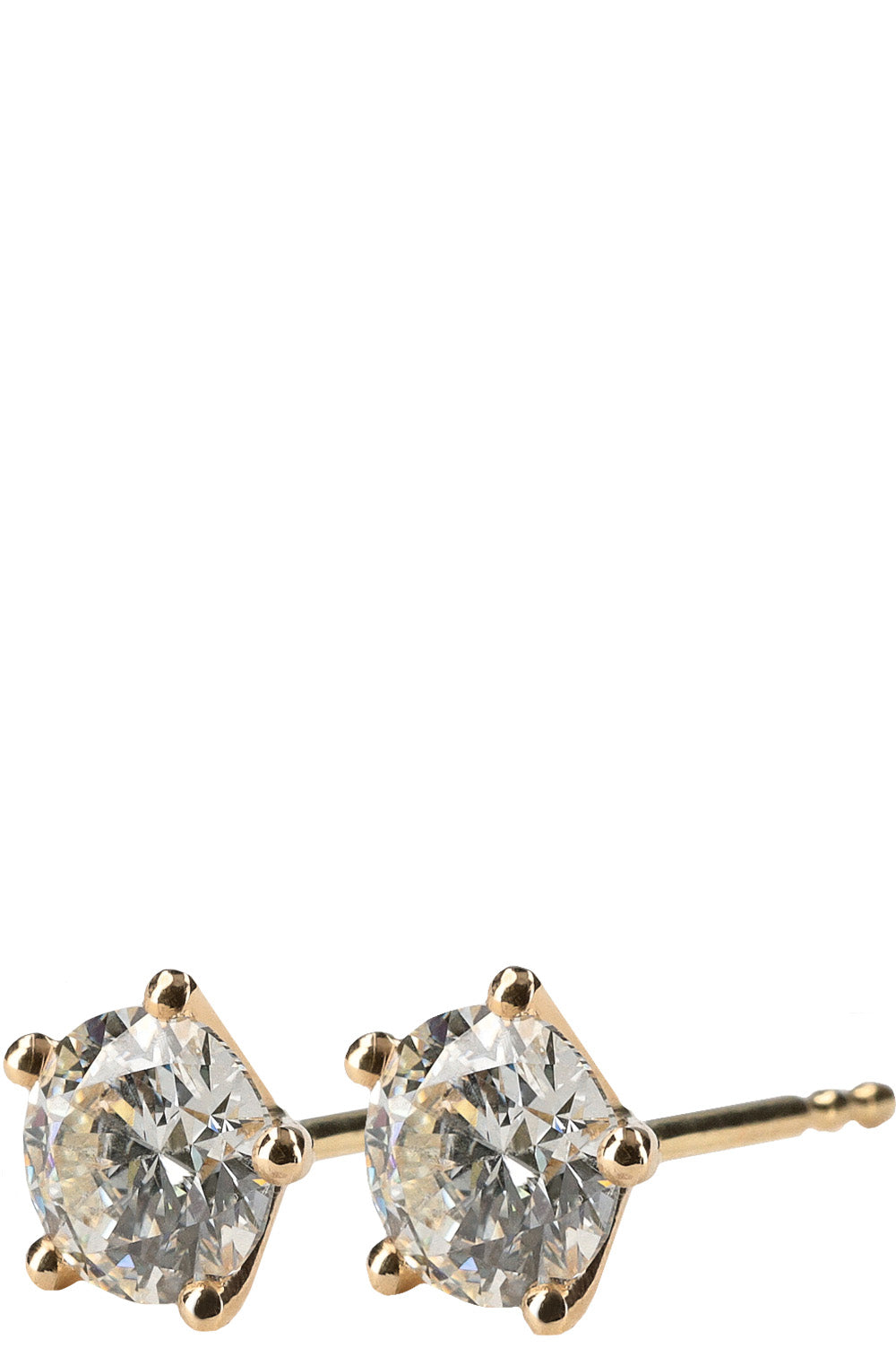 TÜRLER Solitaire Diamond Earrings Gold