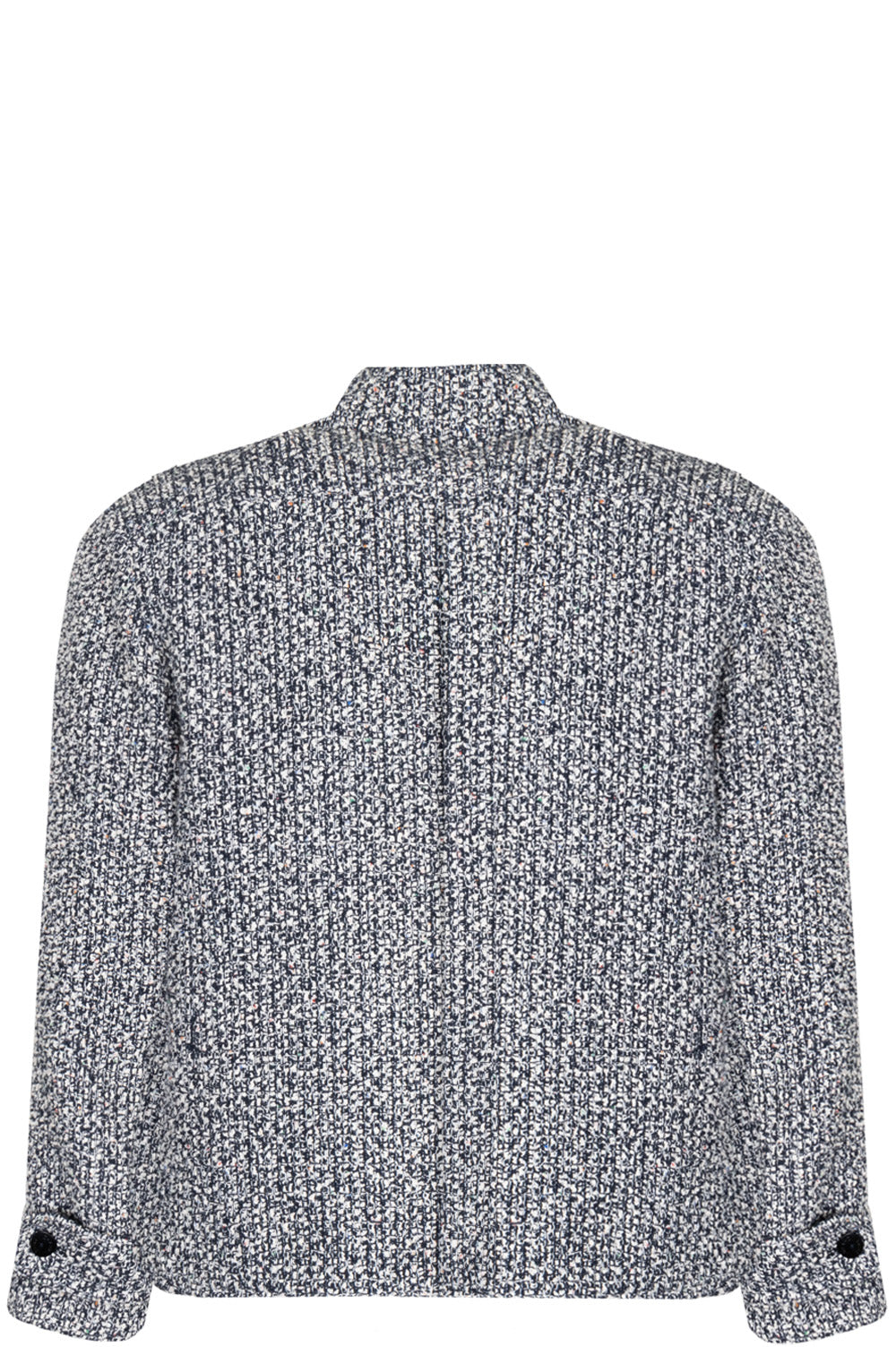 CHANEL Tweed Jacket Blue White