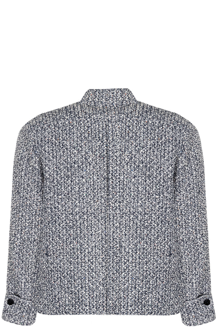 CHANEL Tweed Jacket Blue White