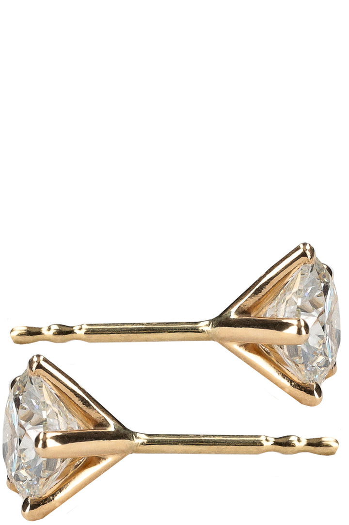 TÜRLER Solitaire Diamond Earrings Gold