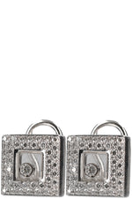 CHOPARD Happy Diamond Square Earring 18k Whitegold