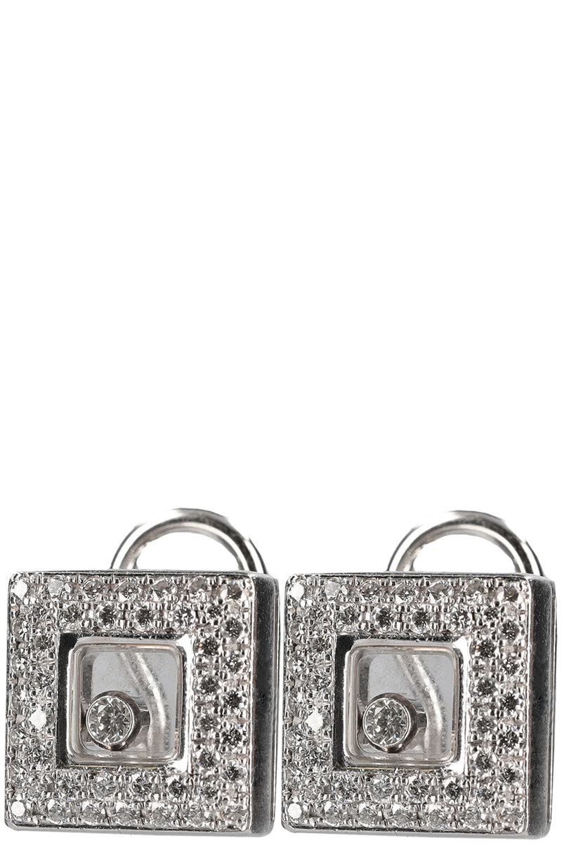 CHOPARD Happy Diamond Square Earring 18k Whitegold