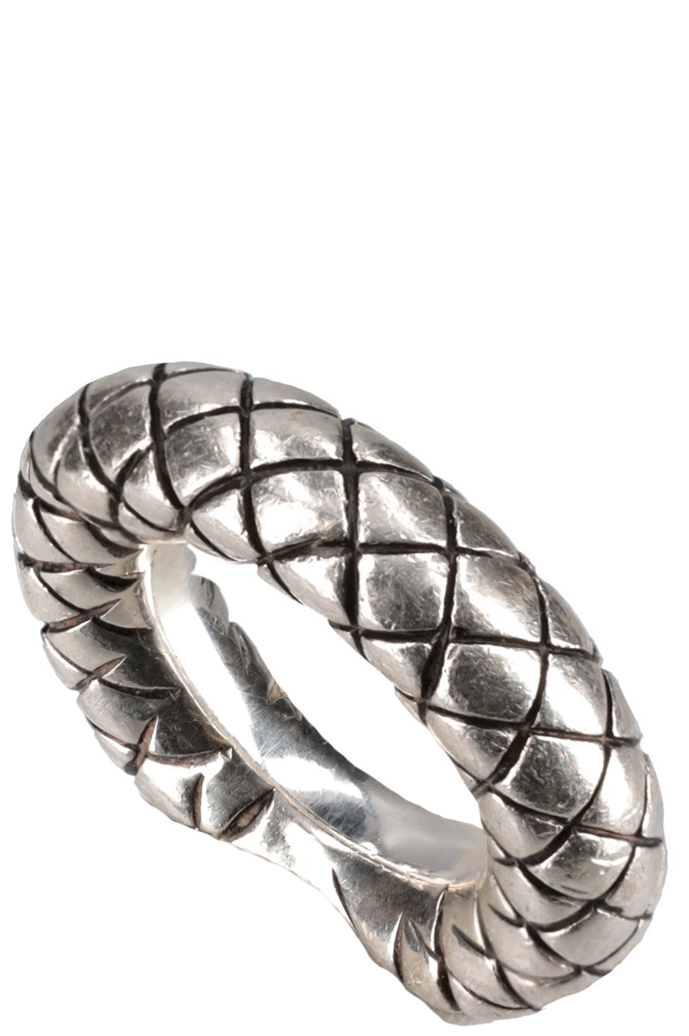 BOTTEGA VENETA Intrecciato Ring Silver