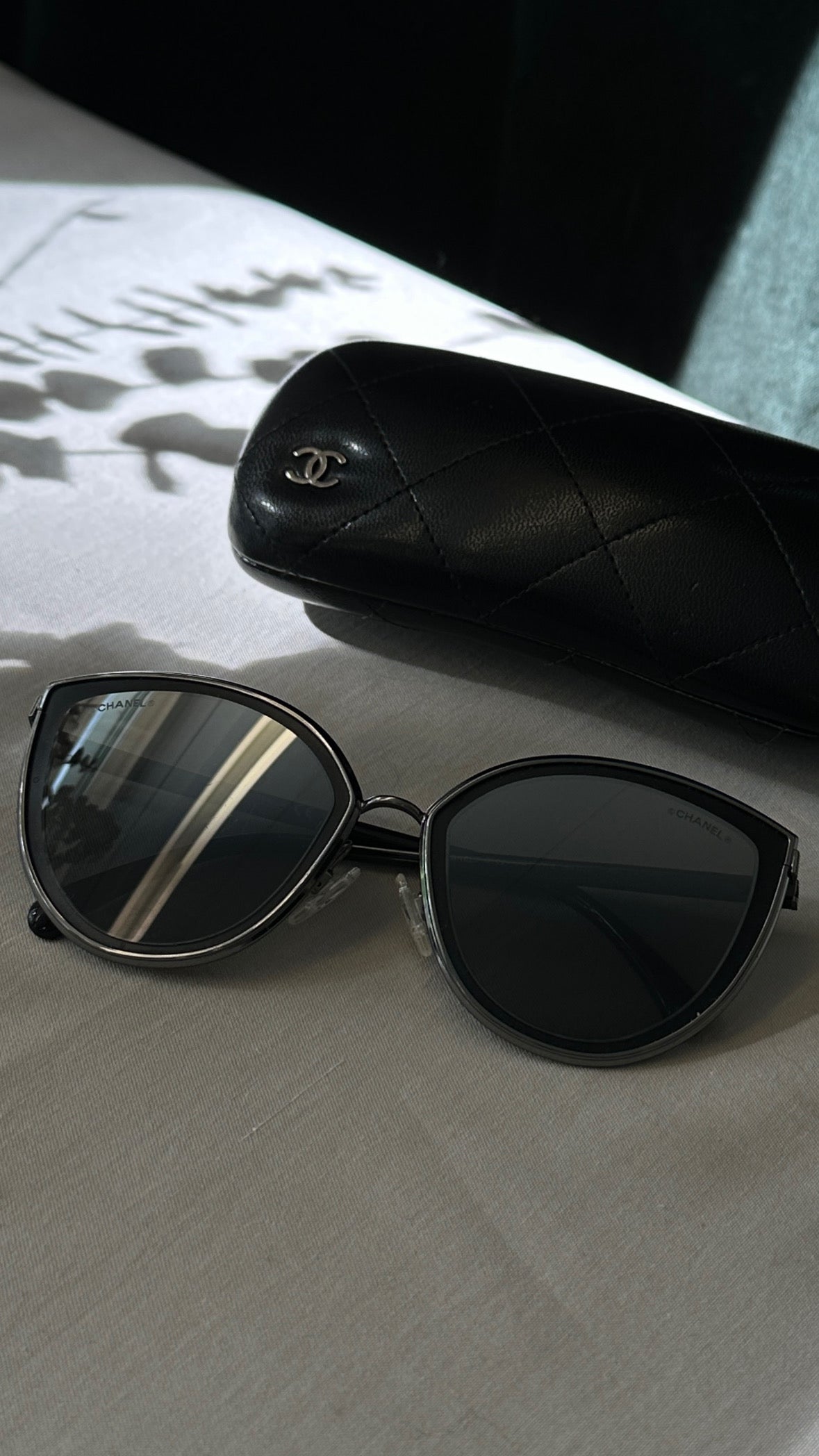 Chanel 4222 Sunglasses Chanel Gold/Brown Mirror 4222 Cat Eye