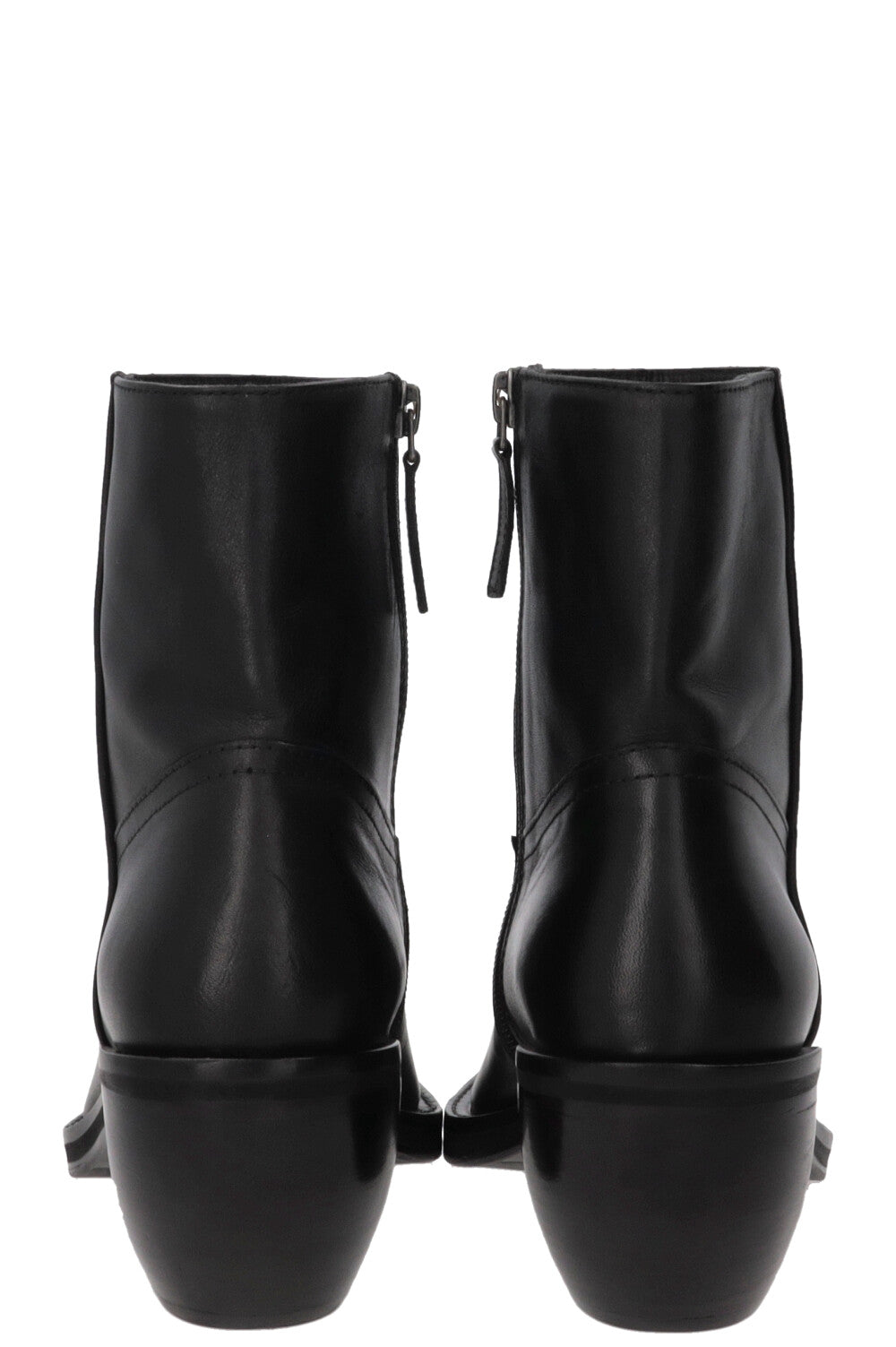 ACNE STUDIOS Cowboy Ankle Boots Leather Black