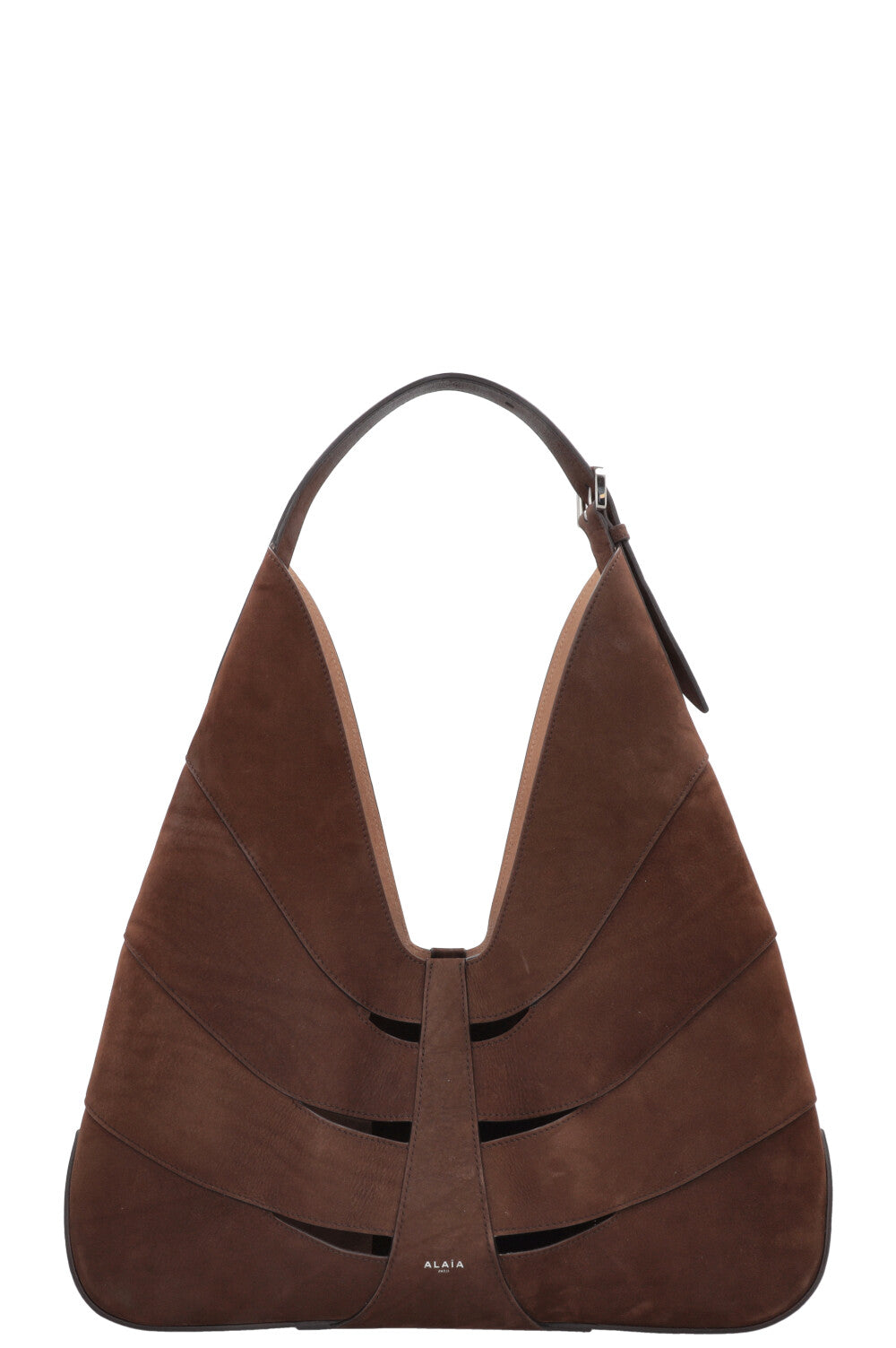 ALAÏA Delta Hobo Bag Suede Brown