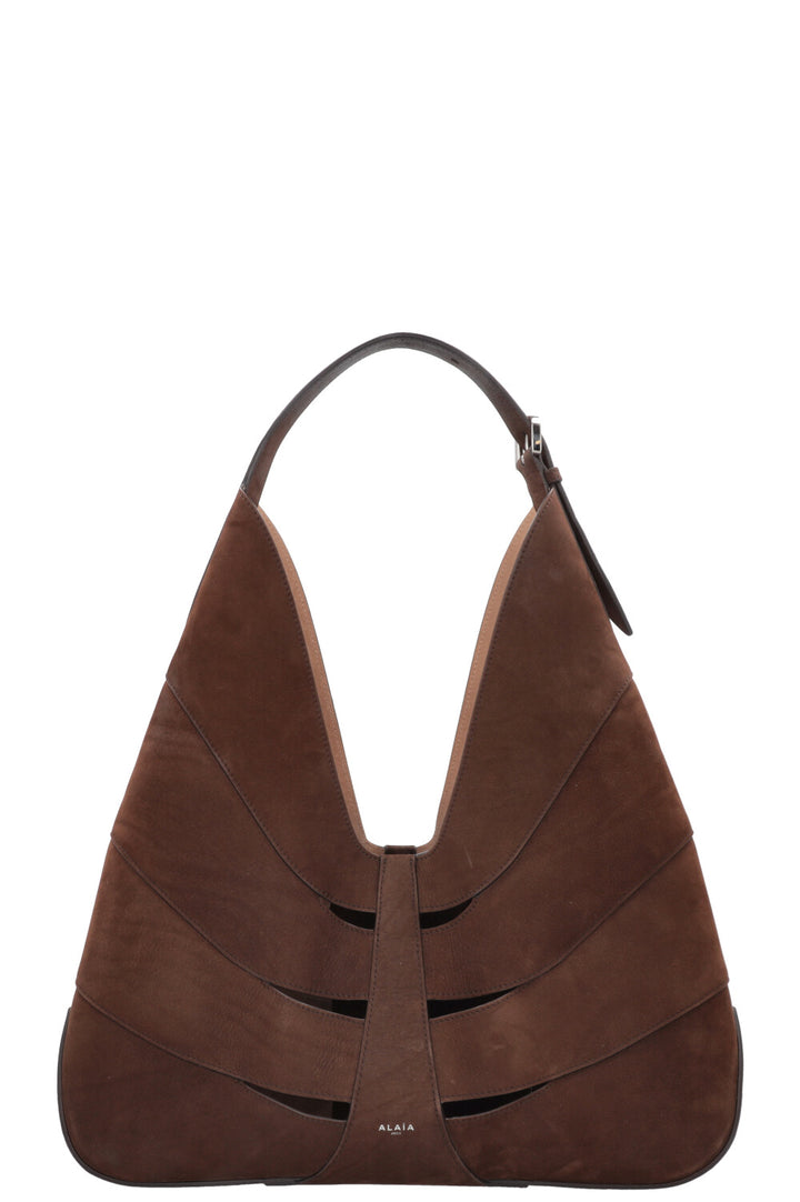 ALAÏA Delta Hobo Bag Suede Brown