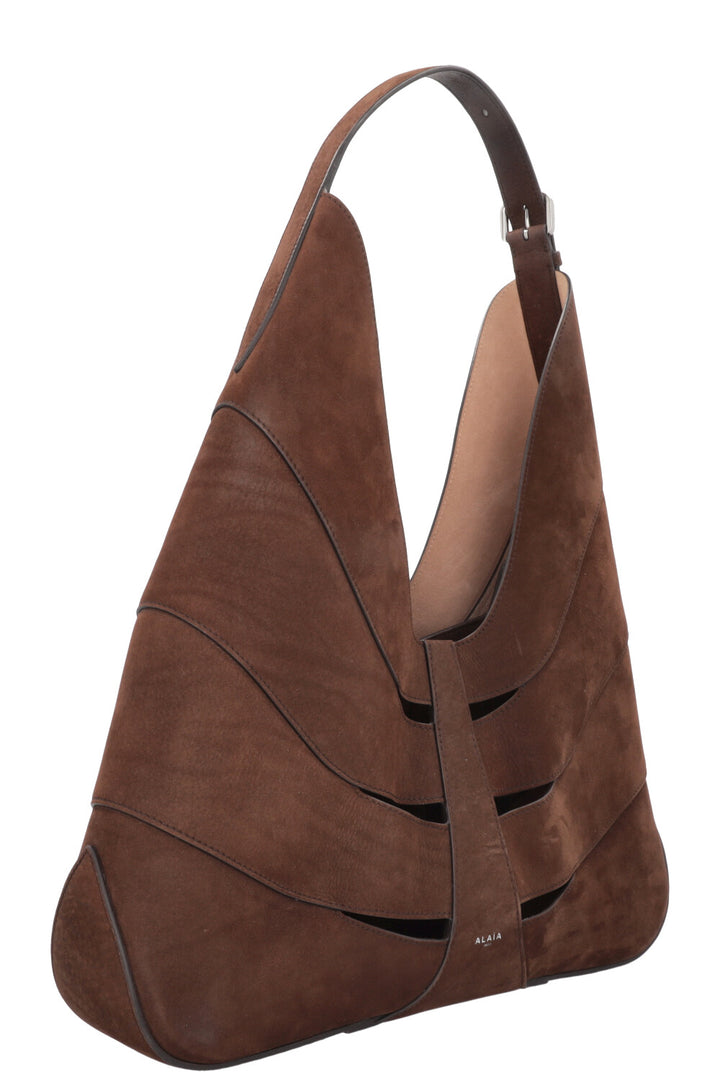 ALAÏA Delta Hobo Bag Suede Brown