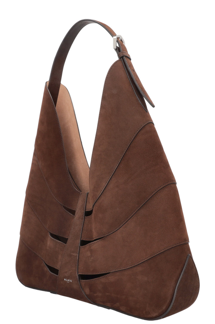 ALAÏA Delta Hobo Bag Suede Brown