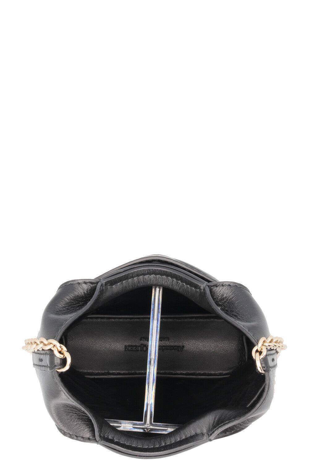 ALEXANDER MCQUEEN Embroidered Bucket Bag Mini Black