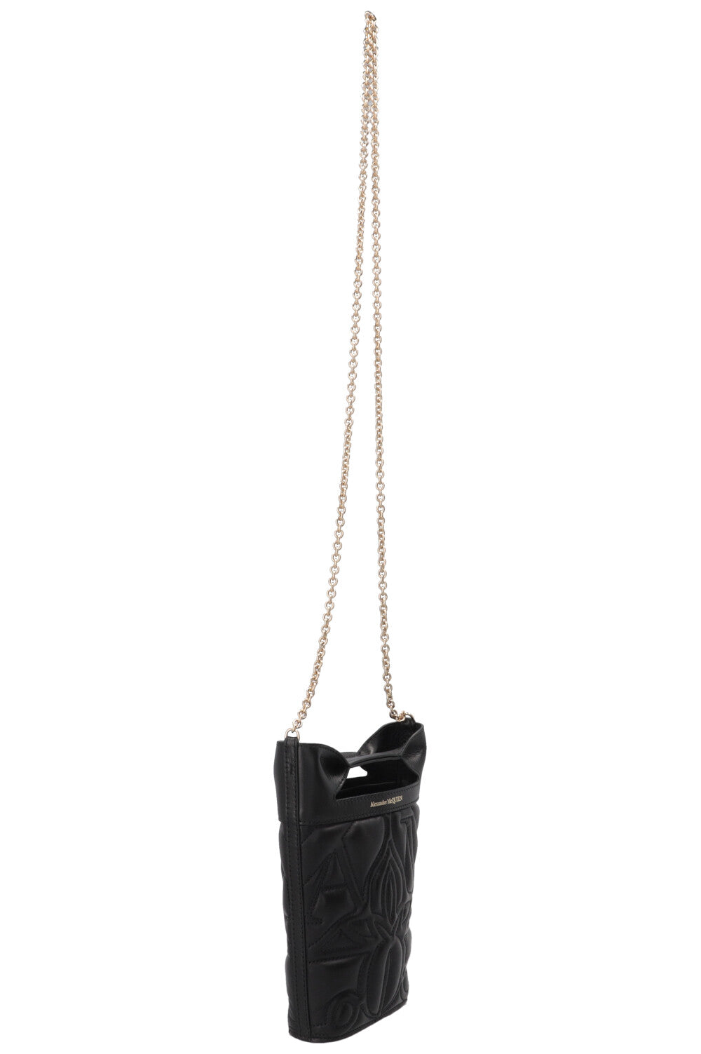 ALEXANDER MCQUEEN Embroidered Bucket Bag Mini Black