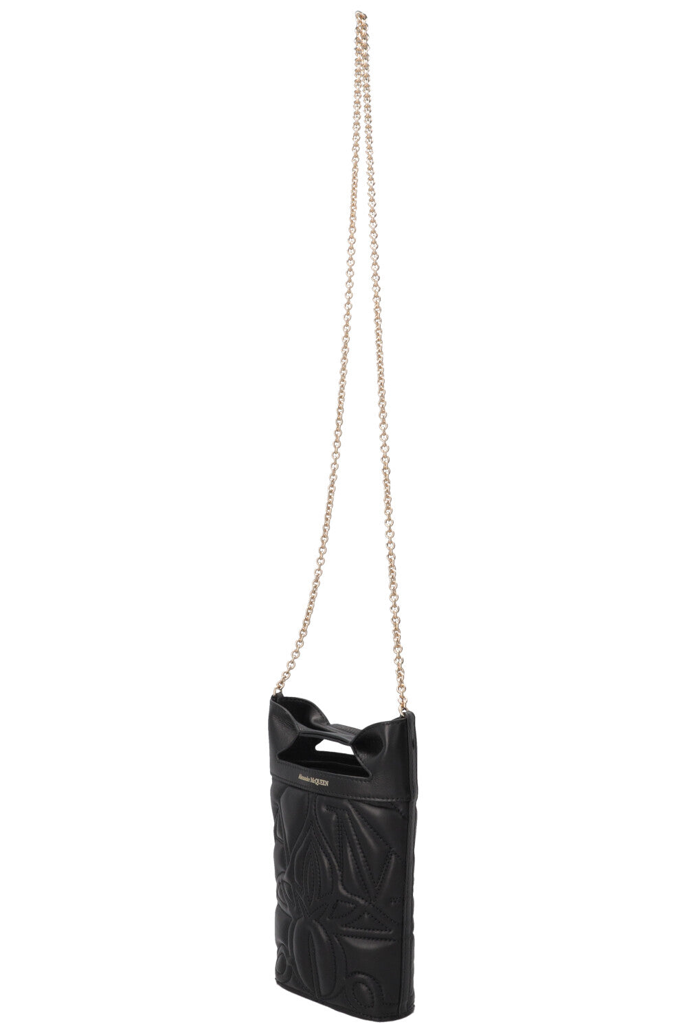 ALEXANDER MCQUEEN Embroidered Bucket Bag Mini Black