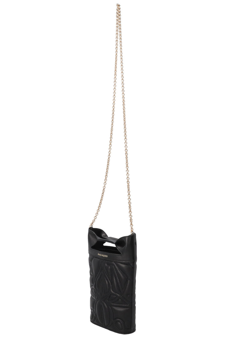 ALEXANDER MCQUEEN Embroidered Bucket Bag Mini Black