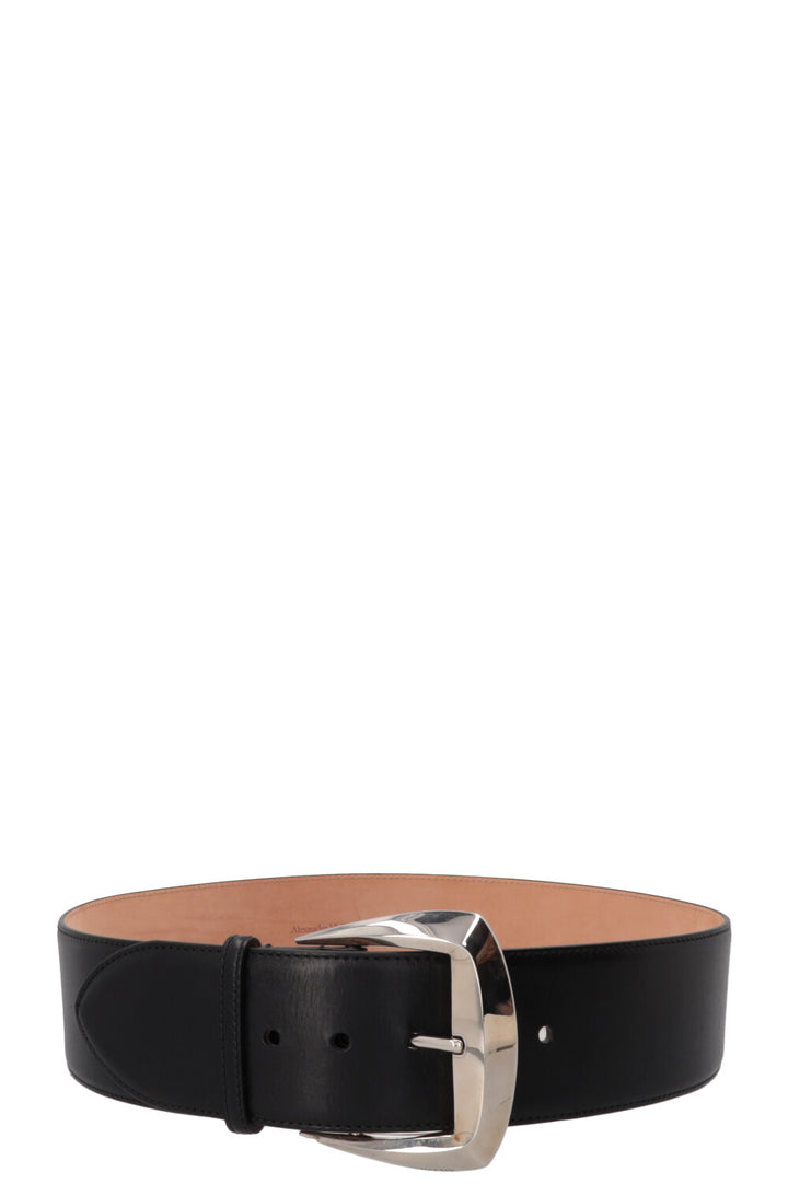 ALEXANDER MCQUEEN Geometric Buckle Belt Black