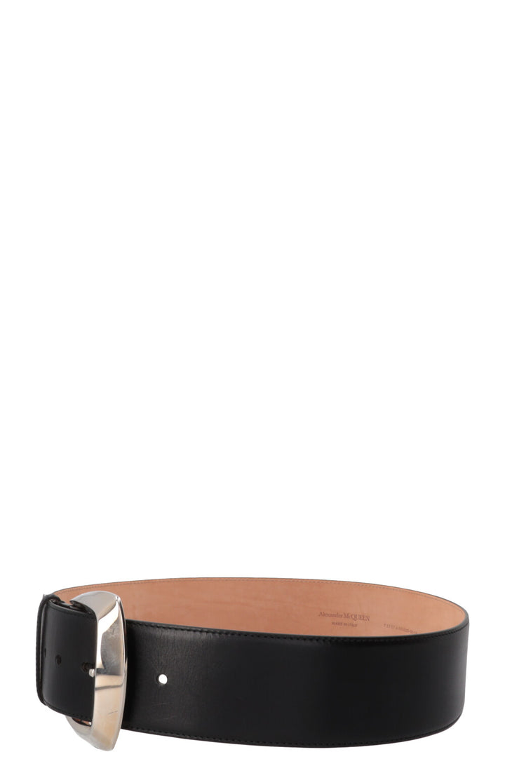 ALEXANDER MCQUEEN Geometric Buckle Belt Black