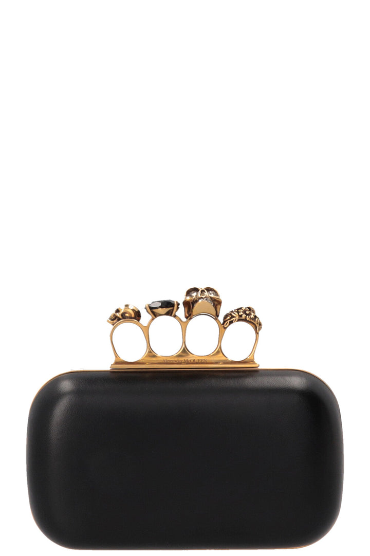 ALEXANDER MCQUEEN Pochette Knuckle Box noire